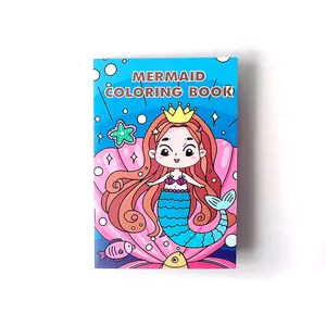 Publicado por fornecedores chineses Impressão Mermaid crianças Cor cognição livro de colorir para crianças