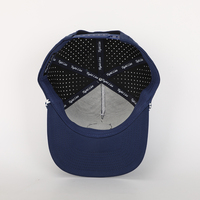 Chapeaux de papa en polyester structuré à 5 panneaux avec logo personnalisé Casquette de baseball et de golf en corde perforée en silicone imperméable à l'eau