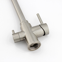 Robinet à filtre 3 voies Robinet de cuisine osmose en acier inoxydable Robinet de cuisine brossé à eau chaude froide et pure Robinet mitigeur d'évier 3 voies