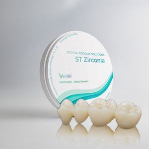 Vsmile HappyZir ST ML 10mm multilapis, blok cakram zirkonia gigi kosong bersertifikasi CE 5 tahun - Product Image 2