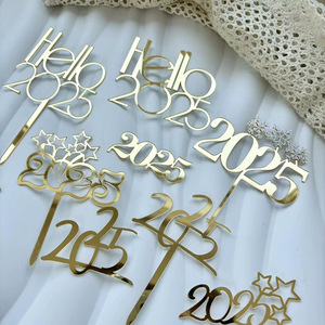 Décoration de gâteau en acrylique 2025 Décoration de gâteau de fête de Noël et du <span class=keywords><strong>Nouvel</strong></span> <span class=keywords><strong>An</strong></span> - Product Image 4