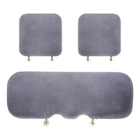 Coussin de siège de voiture en fourrure de lapin d'hiver en laine épaisse Une pièce de couverture carrée pour le conducteur principal Co-pilote Fournit une chaleur confortable