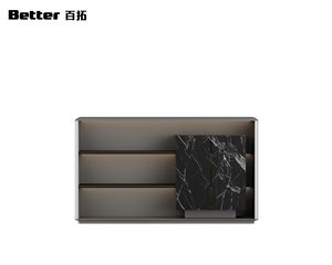 Mueble de Almacenamiento Moderno, Gabinete Lateral con Cajones de Madera, Cómoda de Madera de Lujo Ligero - Product Image 6