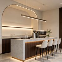 Comptoir de présentation personnalisé pour café, design intérieur de café, comptoirs de bar à café, vitrine en verre pour boutique de bubble tea