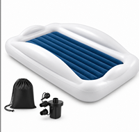 Lit de voyage gonflable portable pour tout-petits avec pompe intégrée, matelas pneumatique pliable pour enfants pour la maison, le camping et la chambre à coucher
