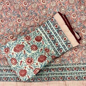 El último modelo de edredón de algodón orgánico hecho puro estilo Jaipuri 100% hecho en La India, producto suave y cómodo - Product Image 1