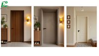 Surface finie de porte intérieure WPC de protection d'angle anti-collision de style moderne largement utilisée dans les chambres à coucher et les écoles