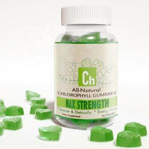 Complément alimentaire en gommes à la chlorophylle à base d'extraits d'herbes, marque privée, pour une peau claire, la détoxification du foie, l'énergie et le soutien immunitaire, 60 unités - Product Image 2