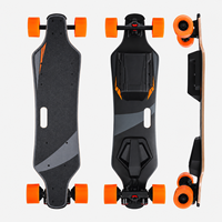 Longboard électrique portable à double moteur, planche en érable de 9,5 pouces, feu arrière intégré, longue autonomie, E-Skateboard pour les trajets urbains