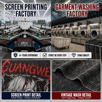 T-shirt à manches longues personnalisé pour homme, style gothique streetwear, coton lourd, tee-shirt graphique, fabricant