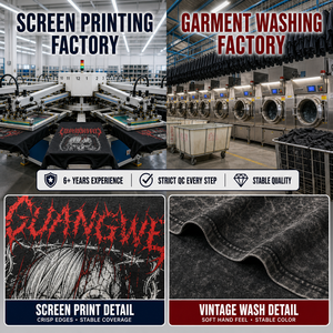 T-Shirt Personalizzata a Maniche Lunghe per <span class=keywords><strong>Uomo</strong></span>, Stile Gotico Streetwear, Cotone Pesante con Grafica, Produzione su Misura - Product Image 3
