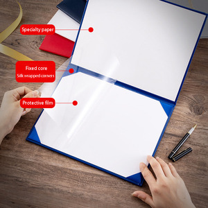 Porte-documents en similicuir A4 personnalisable, dossier de certificat en papier durable, porte-diplôme A4, porte-documents unique, classeurs - Product Image 3
