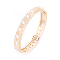 Bracelet hexagonal en zircon brossé haut de gamme, accessoire féminin tendance, utilisation quotidienne polyvalente, personnalisation pour lieux haut de gamme
