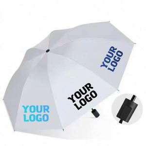 Parapluie promotionnel pliable avec impressions personnalisées, parapluie de pluie et anti-UV de marque avec logo, commande d'impression personnalisée - Product Image 1