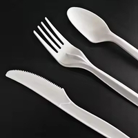 Ensemble de couverts modernes en plastique jetables pour le camping et le voyage-comprend une cuillère fourchette couteau pour restaurants