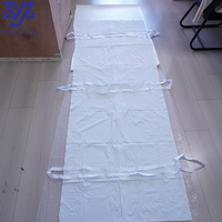 Sac à corps en PVC blanc YS-CB01, 220x80cm, sac pour cadavres robuste avec 6 poignées renforcées et poche transparente pour étiquette d'identification