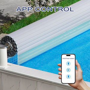 Couverture de <span class=keywords><strong>piscine</strong></span> motorisée en PC transparent <span class=keywords><strong>chauffant</strong></span> noir sur mesure, directement de l'usine - Product Image 5