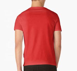 Venta al por mayor de encargo rojo Halloween impreso Camiseta para los hombres de alta calidad Jersey de manga corta de talla grande con patrón de logotipo - Product Image 2