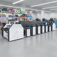 HENYUE Mesin Cetak Flexografi Kertas Otomatis 950mm Non-Stop 6-Warna Multicolor 150m/menit In-Line 75KW untuk Kemasan Makanan