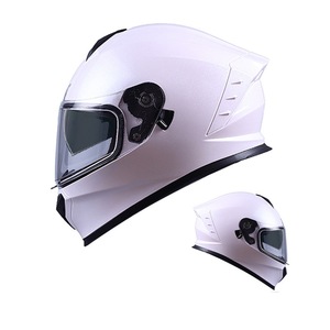 Casco de motocicleta ligero de cara completa con visera interior tintada, varios colores sólidos para la conducción diaria en carretera - Product Image 5