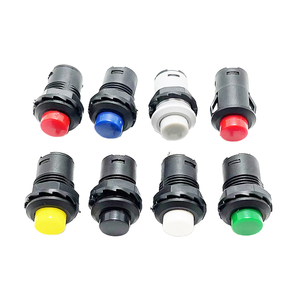 Interrupteur à bouton-poussoir électronique en cuivre vert DS425B de 12 mm, 3A 125VAC 1.5A 250VAC, réinitialisation sans verrouillage, borne PCB pour appareils - Product Image 2