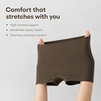 Culotte post-partum jetable marron taille haute, sans couture, extensible, en tissu non tissé, super élastique, personnalisable OEM/ODM