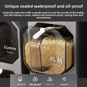 Contenedores de Cocina Multiusos de Gran Venta: Caja de Especias Montada en Pared con Diseño Visual y Múltiples Compartimentos Antipinchazos para Hierbas y Especias - Product Image 4