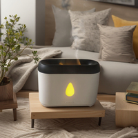 Portable 100ml ultrasons électrique humidificateur d'air sans eau feu flamme diffuseur d'huile essentielle diffuseur d'aromathérapie
