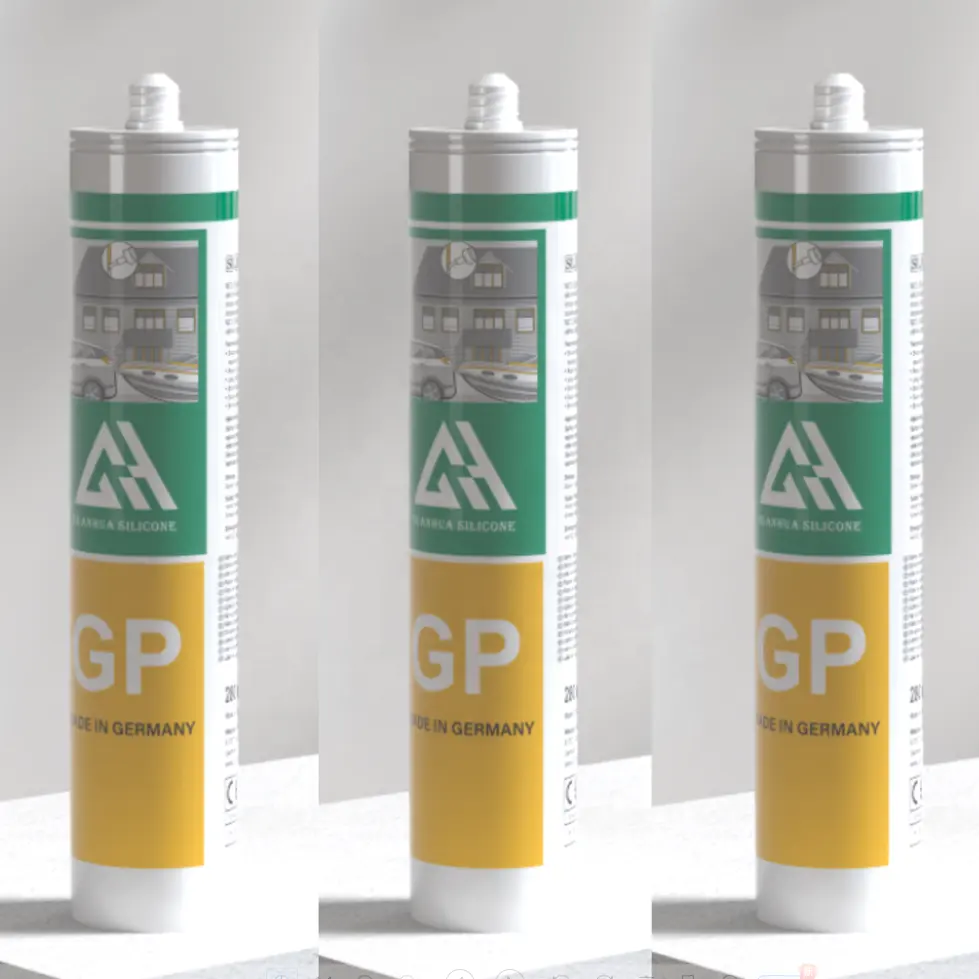 Kostenlose Muster Weiß Klar Schwarz Konstruktion Verwenden Sie GP Silikon dicht mittel Klebstoff Fabrik günstigen Preis