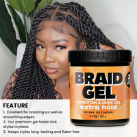 Gel Coiffant Anti-Frisottis Format Salon à Tenue Longue Durée pour l'Entretien des Locs et la Définition des Bords des Cheveux Afro