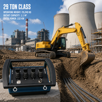 Excavatrice sur chenilles hydraulique d'occasion pour travaux de terrassement en sous-sol avec télécommande industrielle sans fil, conception compacte, en stock