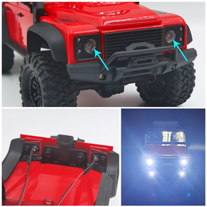 Kit d'éclairage LED <span class=keywords><strong>1</strong></span>/<span class=keywords><strong>18</strong></span> pour Crawler RC, projecteurs avant et arrière, adapté aux pièces et accessoires de modification et d'amélioration pour Crawler - Product Image 3