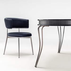 Mesa de Comedor Extensible Moderna de Estilo Europeo con Tapa Ovalada de Mármol para 8 Personas, Patas de Metal CAZ - Product Image 4