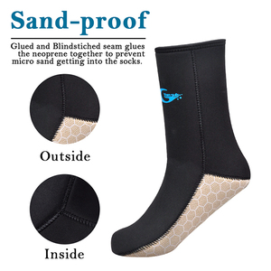 Chaussettes de plongée en <span class=keywords><strong>néoprène</strong></span> YONSUB 5 mm, épaisses, thermiques, antidérapantes, semelle en caoutchouc, bottes imperméables pour la plongée en apnée en eau froide - Product Image 3