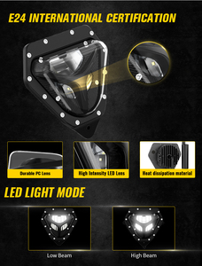 2012-2023 SERCO SE SEF 250 300 450 500 오프로드 엔듀로 헤드 램프 용 Emark Supermoto 먼지 자전거 LED 헤드 라이트 - Product Image 5