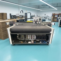 Máquina de corte de cama plana semiautomática CNC con cuchilla oscilante para PVC, alfombras, tapetes y papel, con alimentación y cuchilla neumática