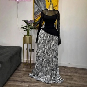 Abito da donna africano alla moda 2026, ultimo stile, a <span class=keywords><strong>maniche</strong></span> <span class=keywords><strong>lunghe</strong></span>, snellente, <span class=keywords><strong>con</strong></span> stampa e <span class=keywords><strong>maniche</strong></span> ampie, gonna ampia - Product Image 5