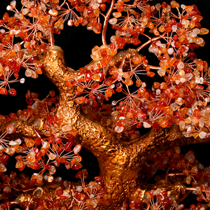 Newest High Quality Artificial <b>Tree</b> Red Agate Mix Natural Crystal MoneyTree for Fengshui Decor - Product Image 2