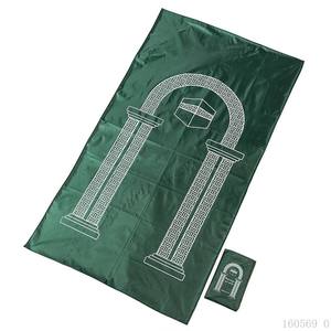 Green chenille outdoor pocket folding <b>mat</b>, comes with a five-color portable <b>prayer</b> <b>mat</b> bag - Product Image 4
