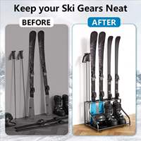 Support de rangement pour skis personnalisé, autoportant, pour garage, ateliers, organisateur d'équipement, support pour bottes de ski, snowboard, équipement de neige