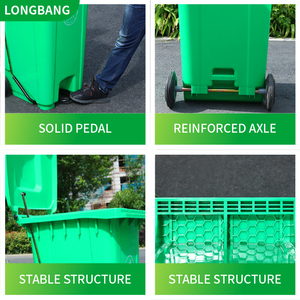 Hdpe खड़े बाहरी धूल बिन रद्दी ट्रॉली और डंपिंग कार्ट 120l/240l/660l - Product Image 4