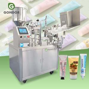 Plastic Aluminum Hot Air Bottom Semi <b>Automatic</b> Manual Hand Cream Toothpaste Tube Fill and Seal Machine - Product Image 1
