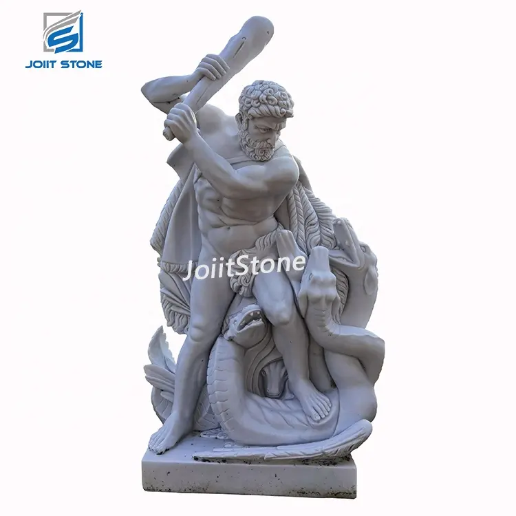 Premium statua di figura bianco naturale scultura in pietra dal maestro del mestiere