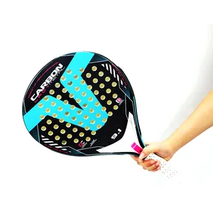 Pagaie de Tennis de plage OEM, <span class=keywords><strong>Surface</strong></span> en Fiber de carbone avec noyau à mémoire EVA mousse flexible - Product Image 1