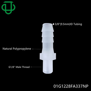 ข้อต่อท่อเกลียว PP G1/8 แบบใส ขนาดเส้นผ่านศูนย์กลางภายใน 3/16 นิ้ว สำหรับท่อส่งของเหลว - Product Image 3