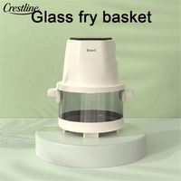 Vente flash : Mini four à air chaud électronique 2L avec fenêtre en verre, personnalisable, électrique, pour frites, en plastique, pour usage domestique