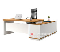 Mobilier de bureau Bureau de direction Table et chaises de bureau Bureau de direction en bois avec table d'appoint