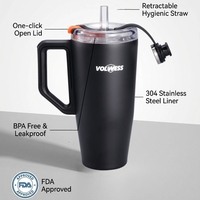 Gobelet isotherme personnalisé CE 30 oz avec logo, antidérapant, option d'emballage cadeau, couvercle anti-déversement, isolation sous vide