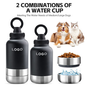 Botol Minum Olahraga Stainless Steel 32oz dengan Logo Custom 2025, Botol Vakum untuk Gym dan Hiking, 2 in 1 Botol Air Anjing Portabel untuk Perjalanan dengan Mangkuk - Product Image 4