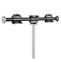 Bras Magique 3/8 Vis Quatre Supports Télescopique Vertical Trépied Croix Barre Photographie Studio Caméra Accessoire